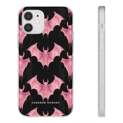 Gothic Pink Bats Aflame iPhone 12 - Flexi-Telefonhülle