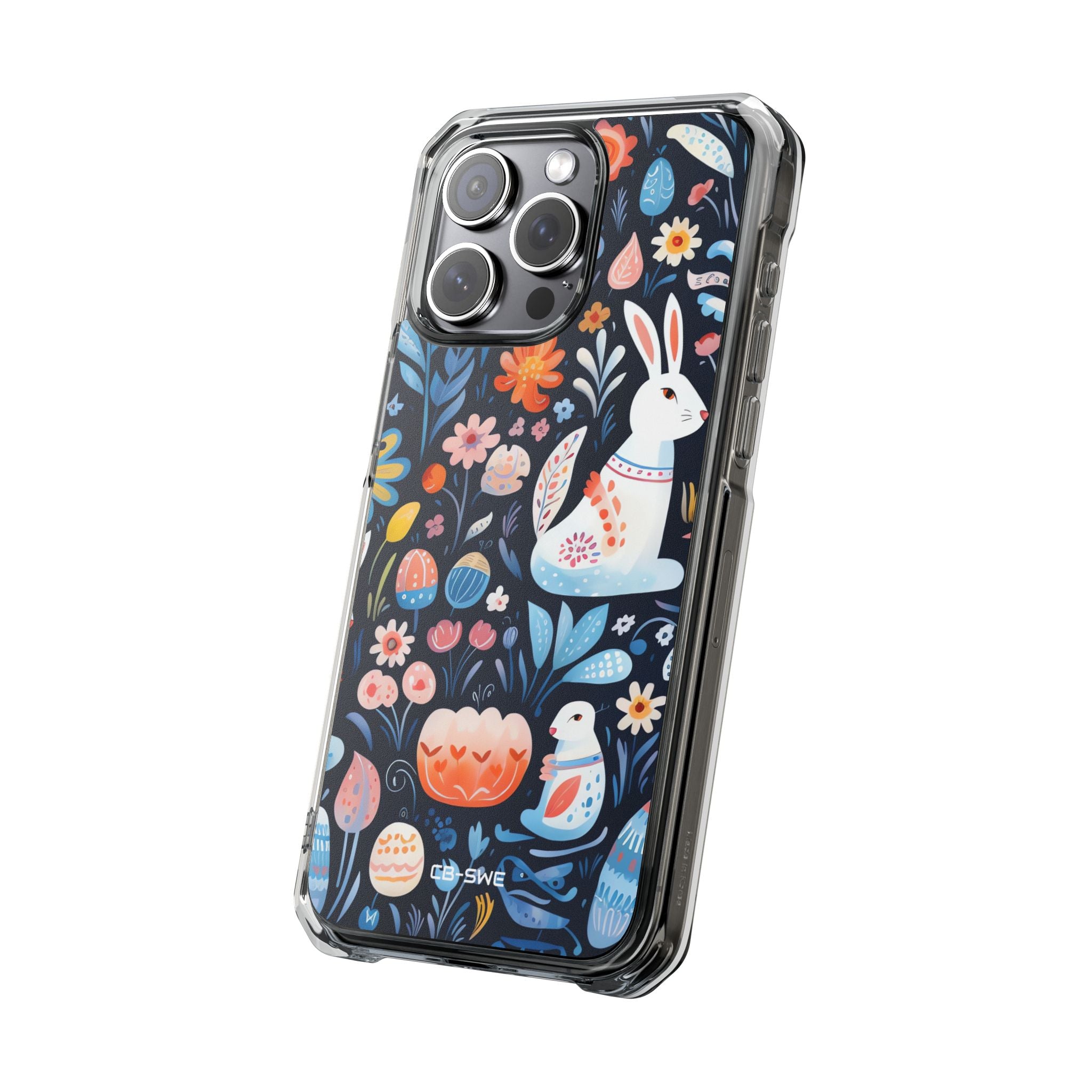 Bunnies Play Among Flowers iPhone Case - Impact
