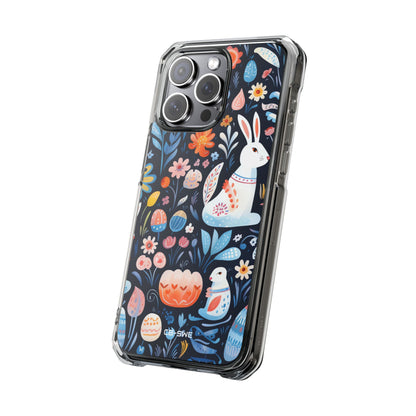 Bunnies Play Among Flowers iPhone Case - Impact