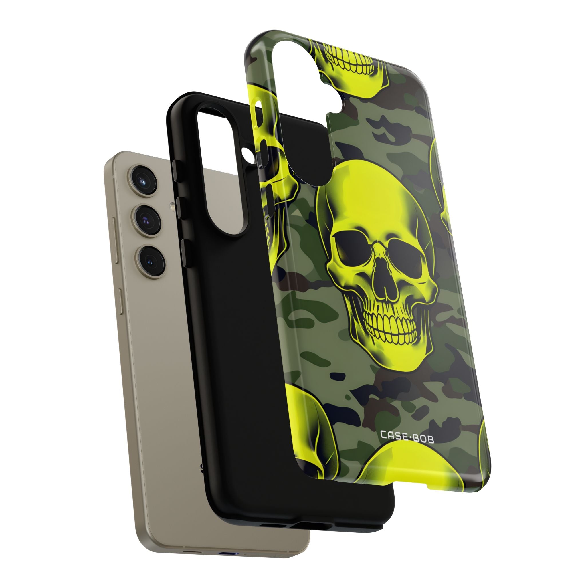 Neon Skull Camo Samsung S24 Plus Case - Tough