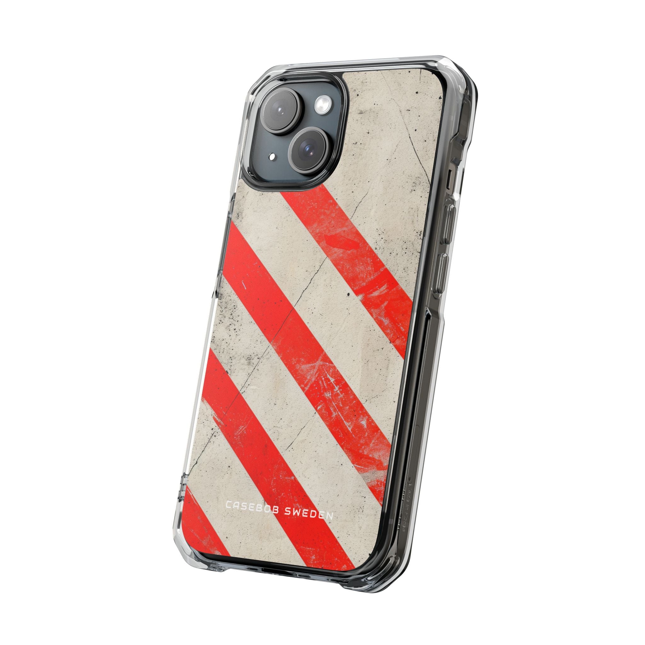 Striker Crimson Stripes iPhone 15 - Clear Impact Phone Case