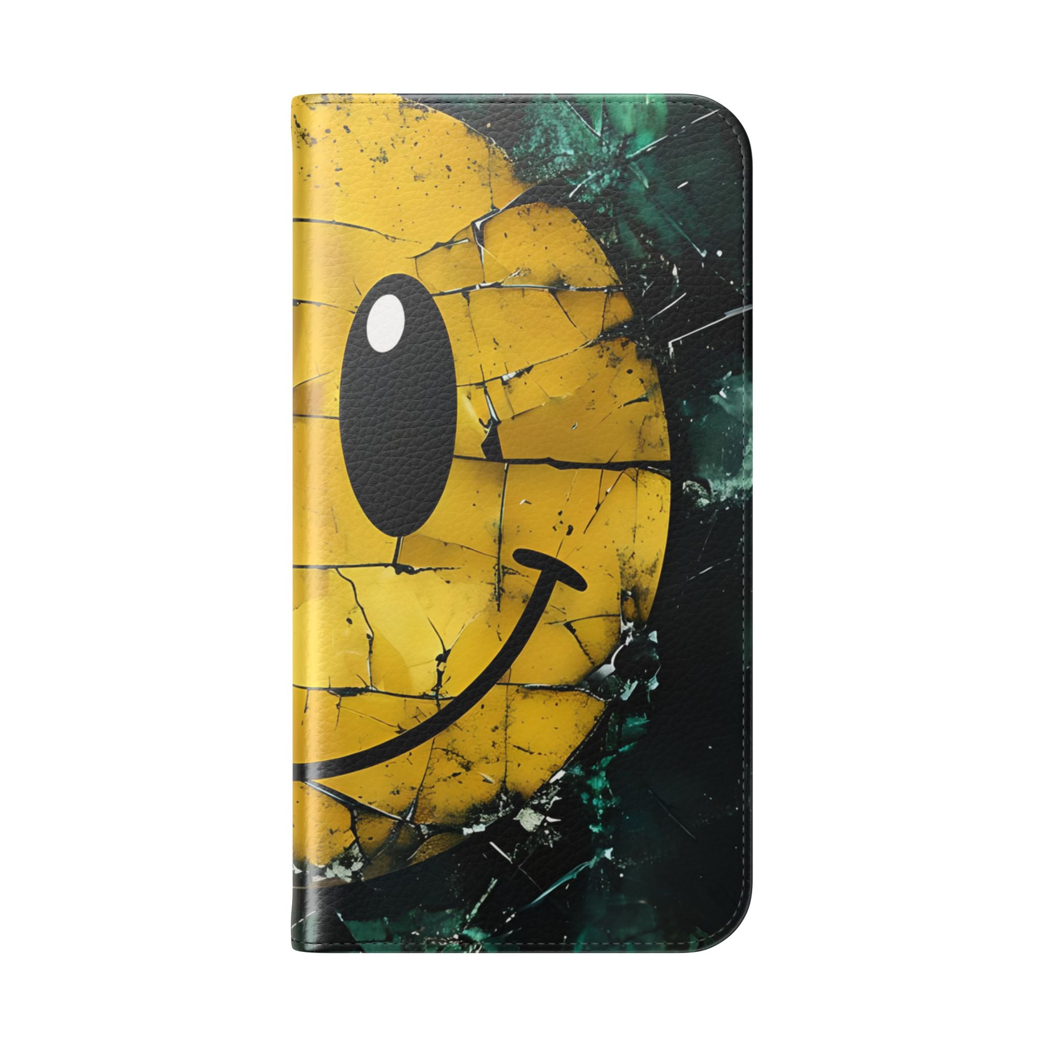 Cracked Smiley - iPhone 15 Pro Max Case - Wallet