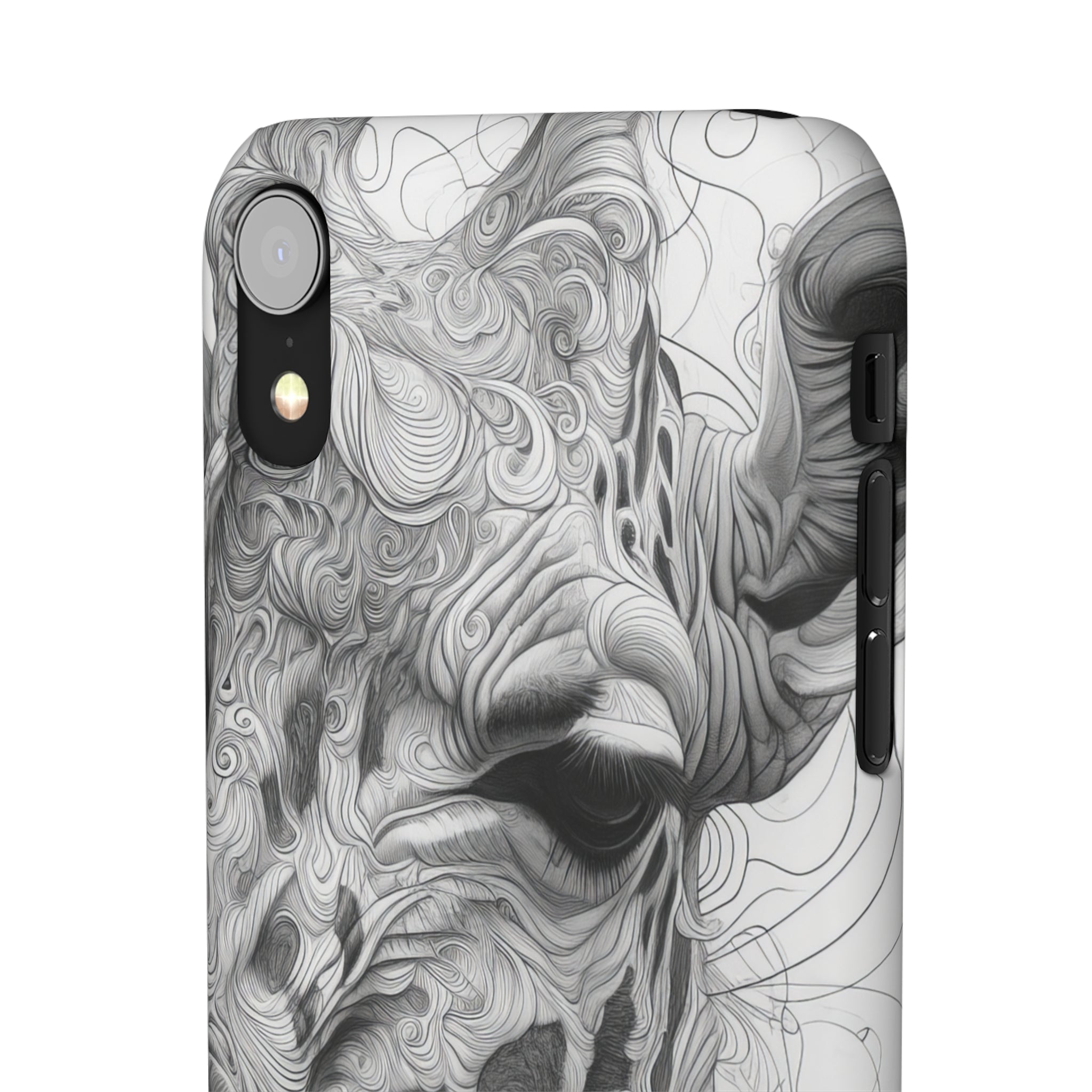 Monochrome Giraffe | Slim Phone Case for iPhone