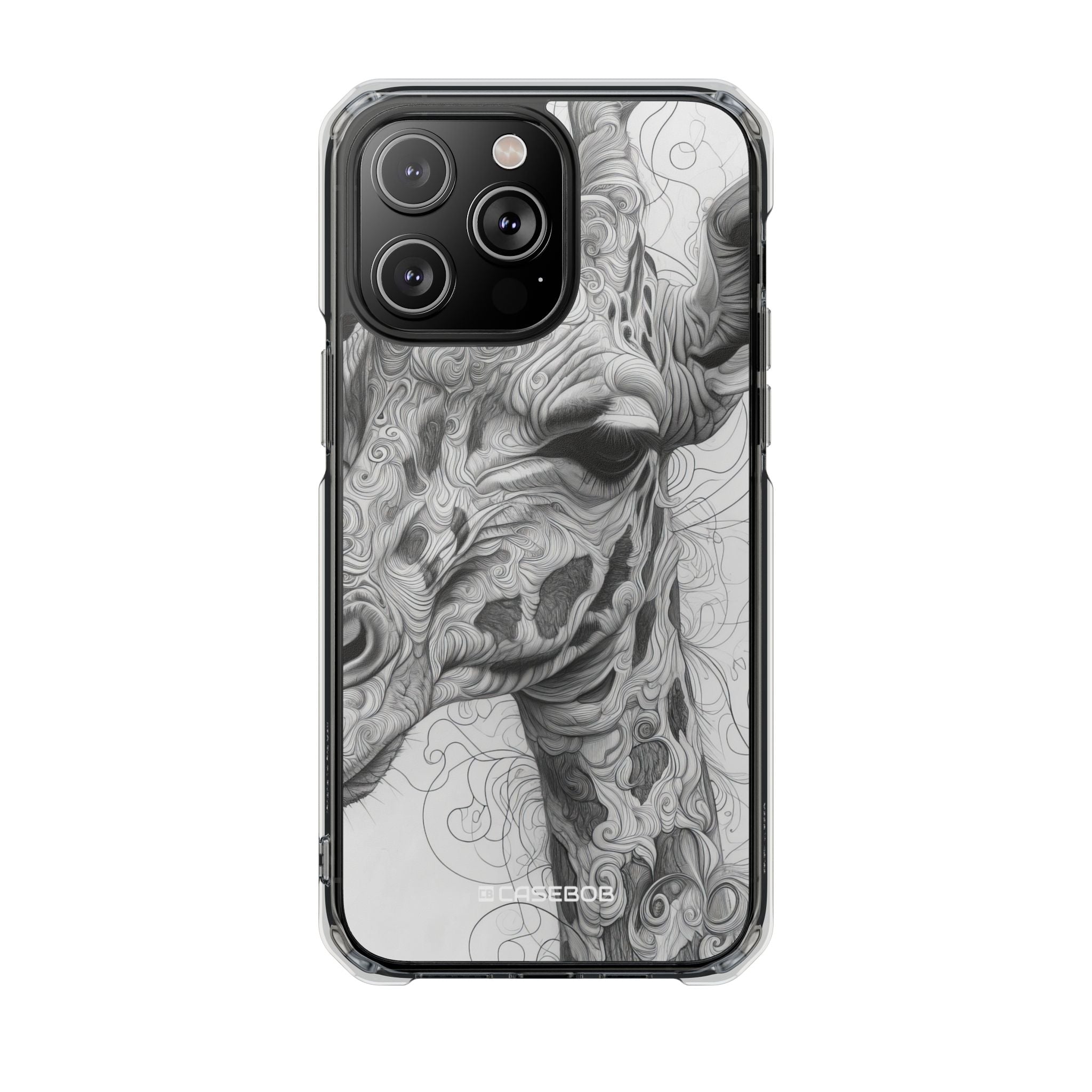 Monochrome Giraffe - Phone Case for iPhone