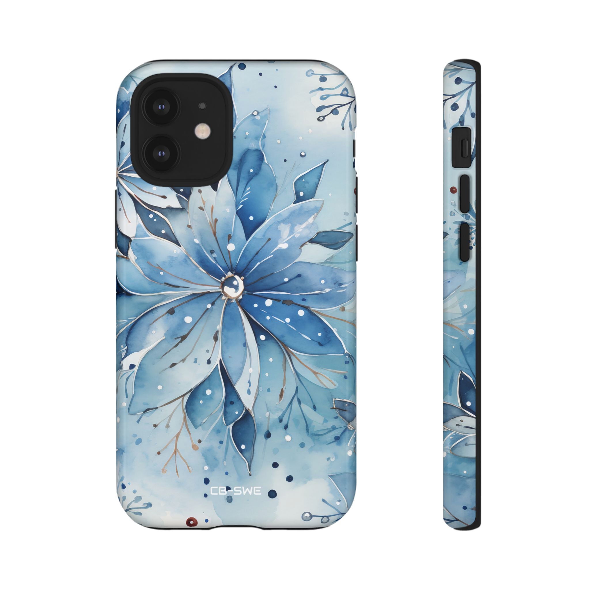 Floral Frost Embrace - iPhone Case