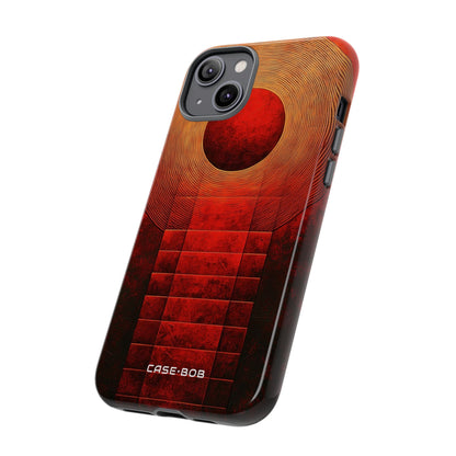 Crimson Orbit iPhone 14 Plus Case - Tough