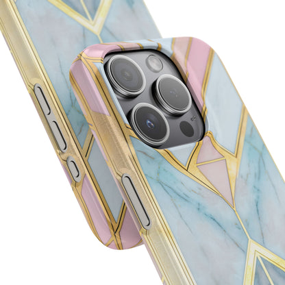 Gold Pink Art Deco - Slim iPhone 15 Phone Case