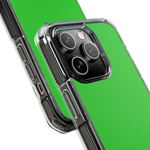 Limettengrün | Handyhülle für iPhone (Clear Impact Case – magnetisch) 