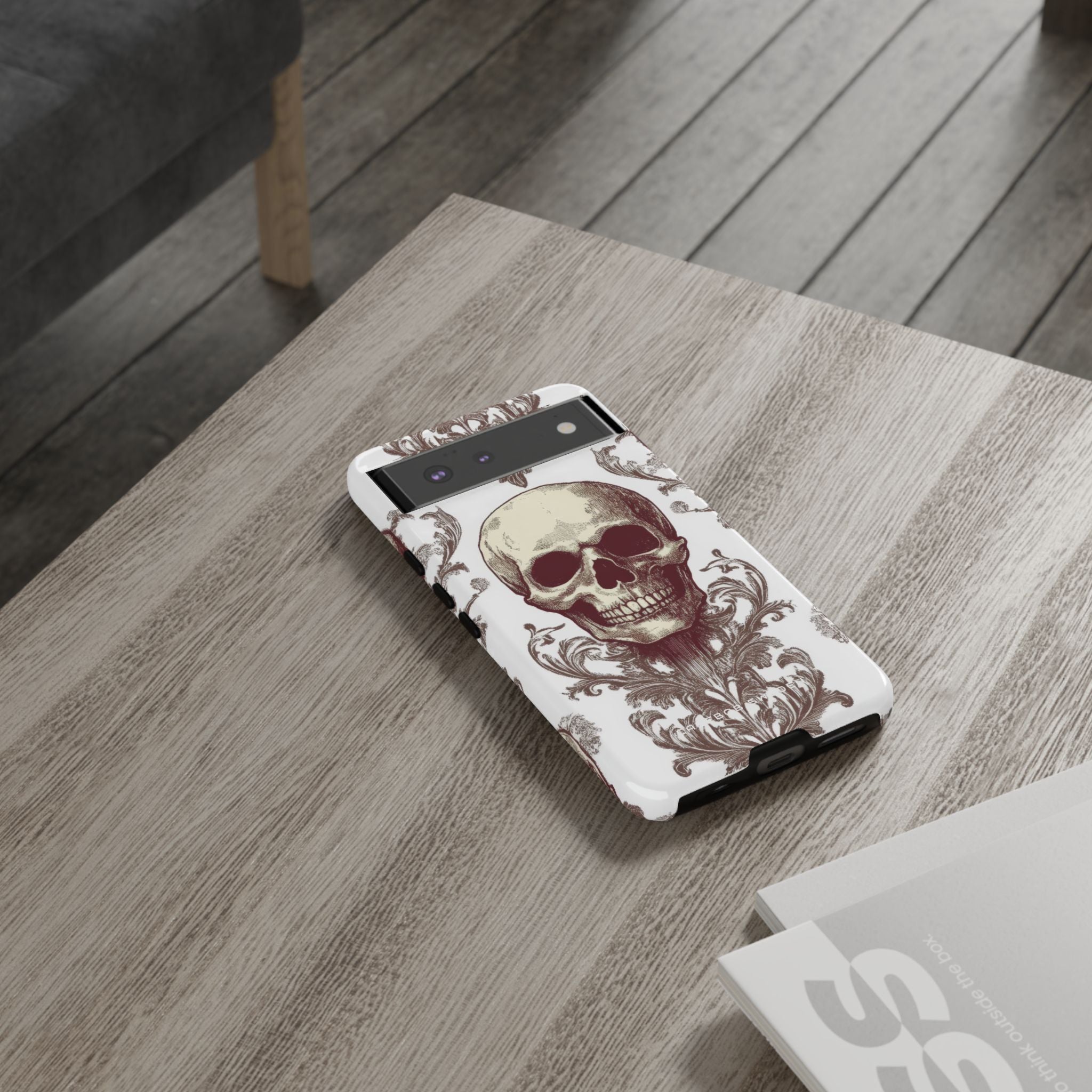 Gothic Skulls and Ornate Foliage Google Pixel 6 - Tough Phone Case