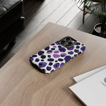 Purple Inkblots iPhone 14 - Tough Phone Case