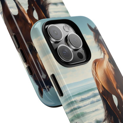 Horse Gallops Shoreline - iPhone Case