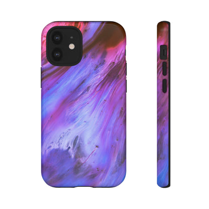 Purple Cosmos Ink Art iPhone Case (Protective) iPhone 12 Mini Glossy Phone Case