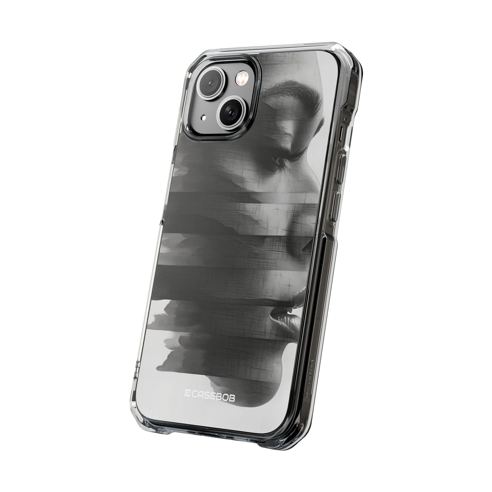 Abstract Glitch Portrait - Phone Case for iPhone