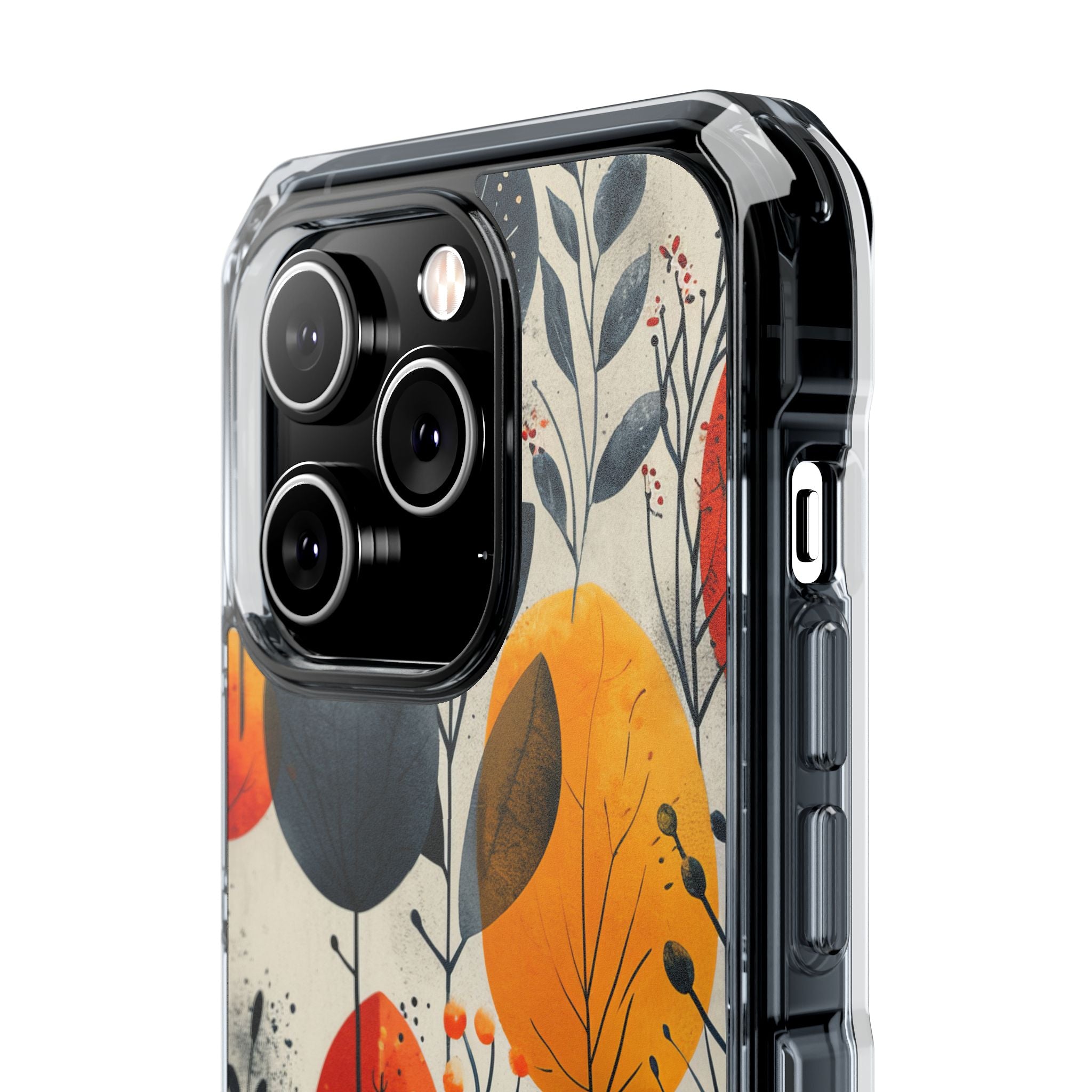 Vibrant Leaf Harmony iPhone 14 - Clear Impact Phone Case