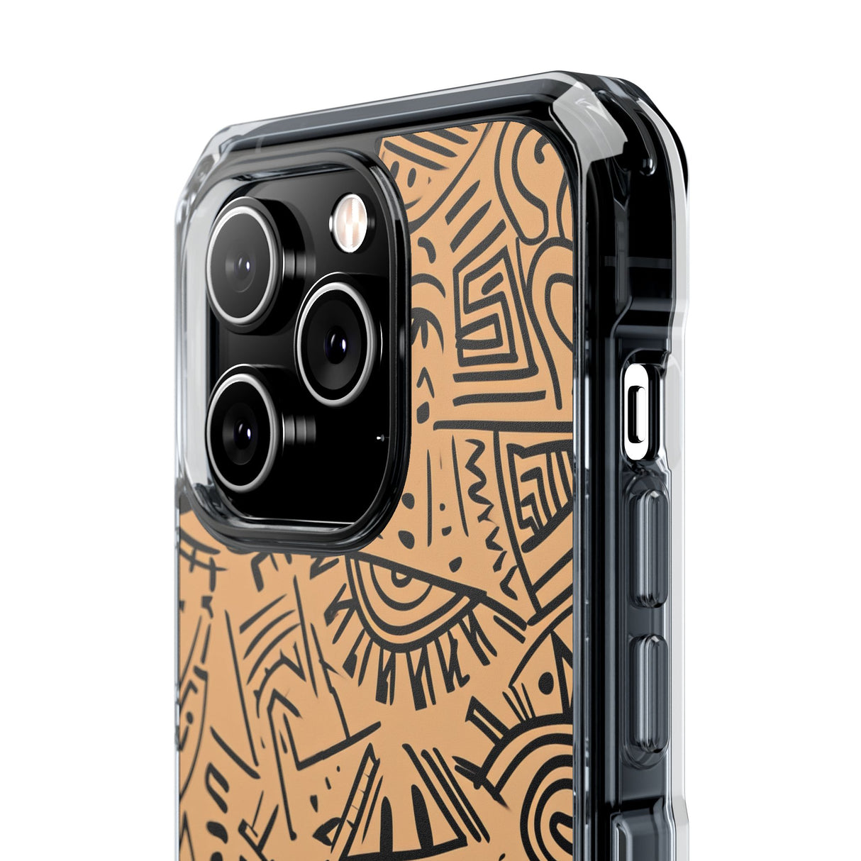 Mystic Tribal Geometry - Phone Case for iPhone (Clear Impact - Magnetic)