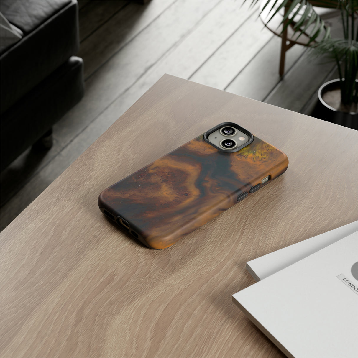 Brown Earth Ink Art - Protective Phone Case