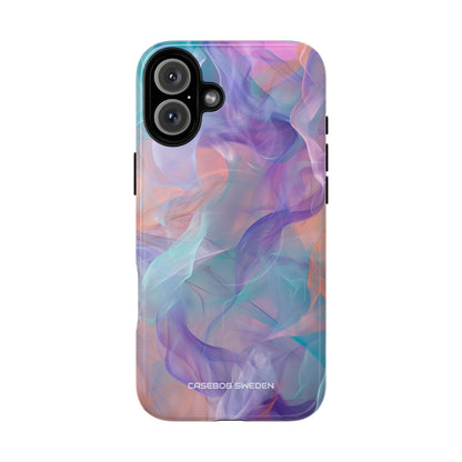 Dreamy Teal Flow - Tough + MagSafe® iPhone 16 Phone Case