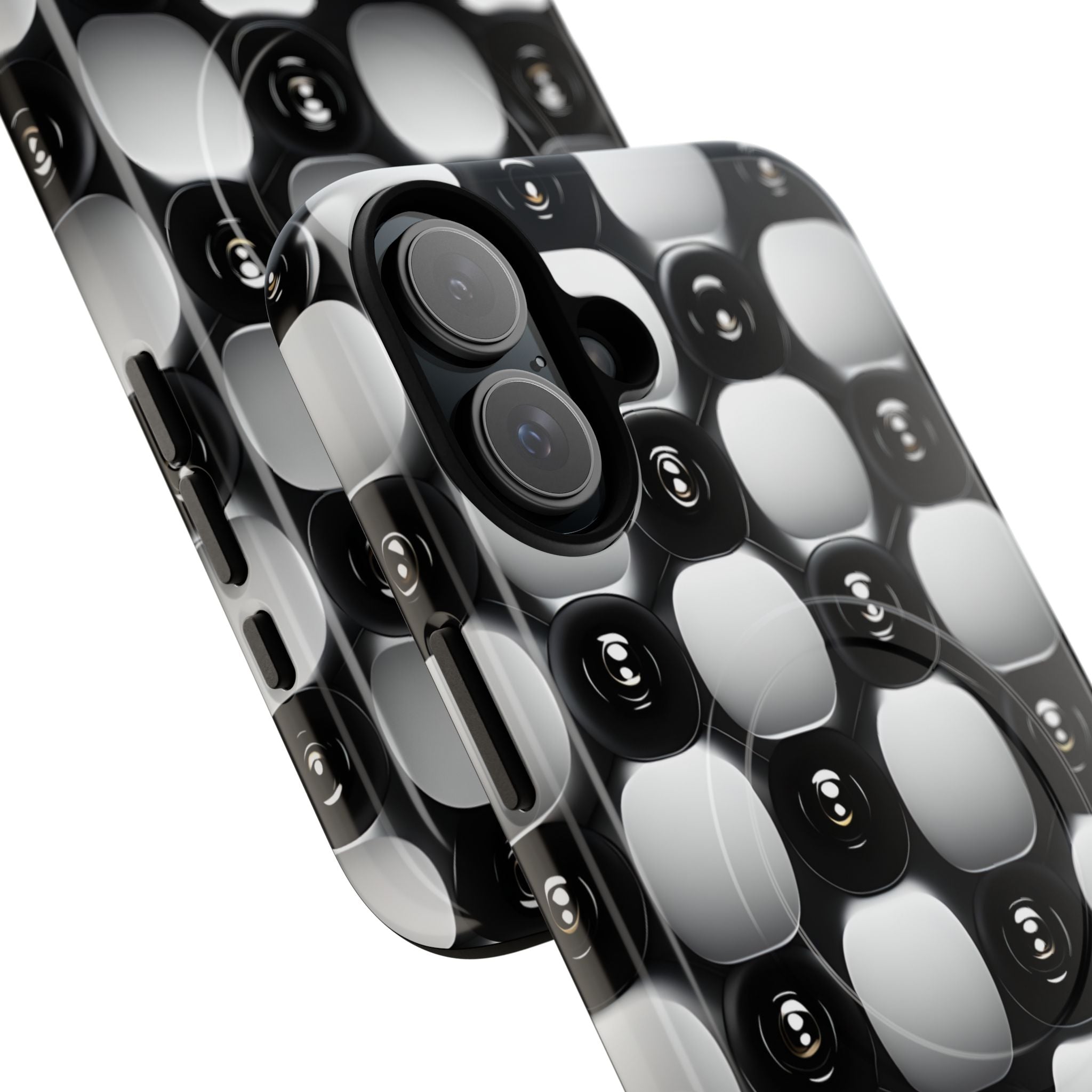 Monochrome Circular Grid iPhone 16 - Tough+