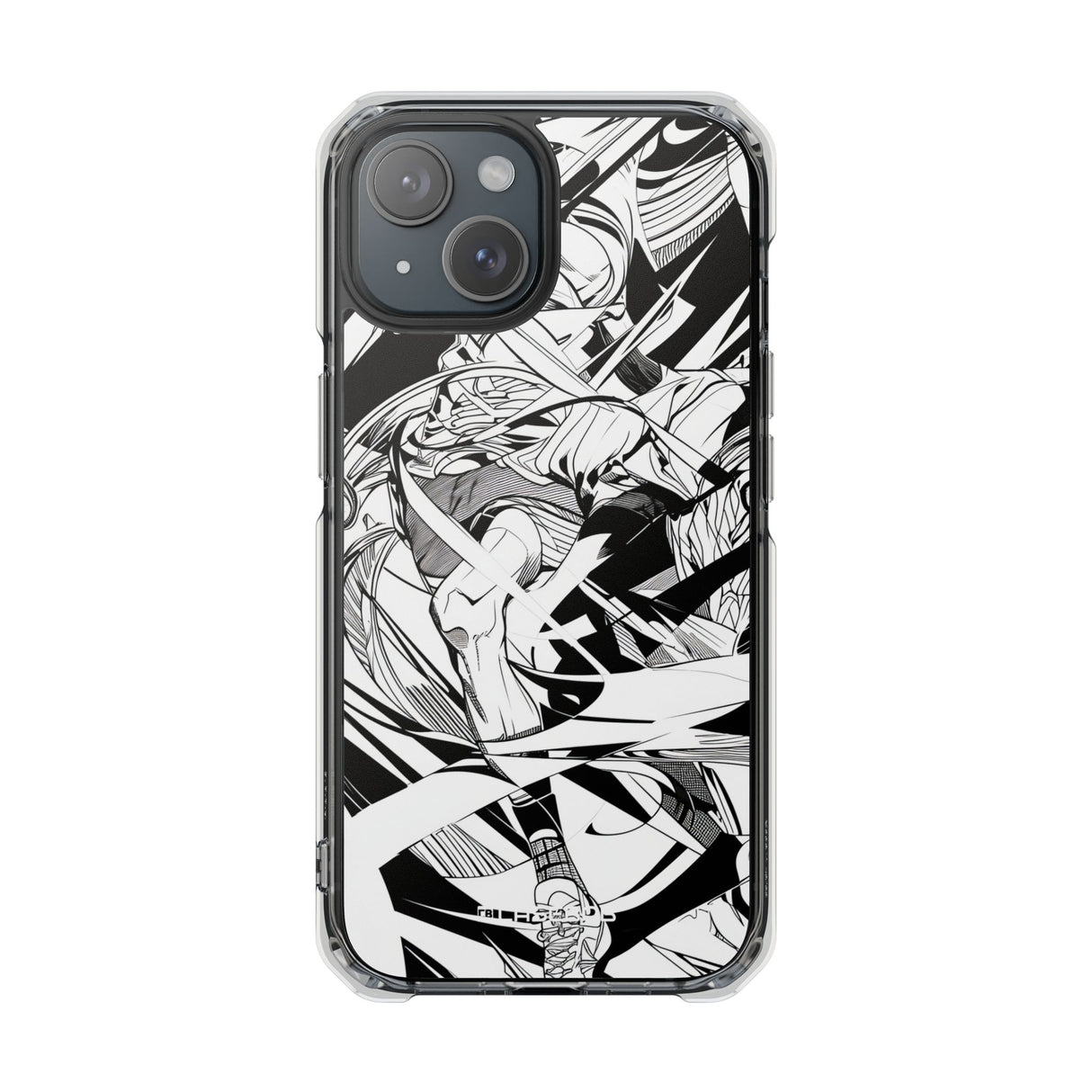 Dynamic Court Noir - Phone Case for iPhone (Clear Impact - Magnetic)