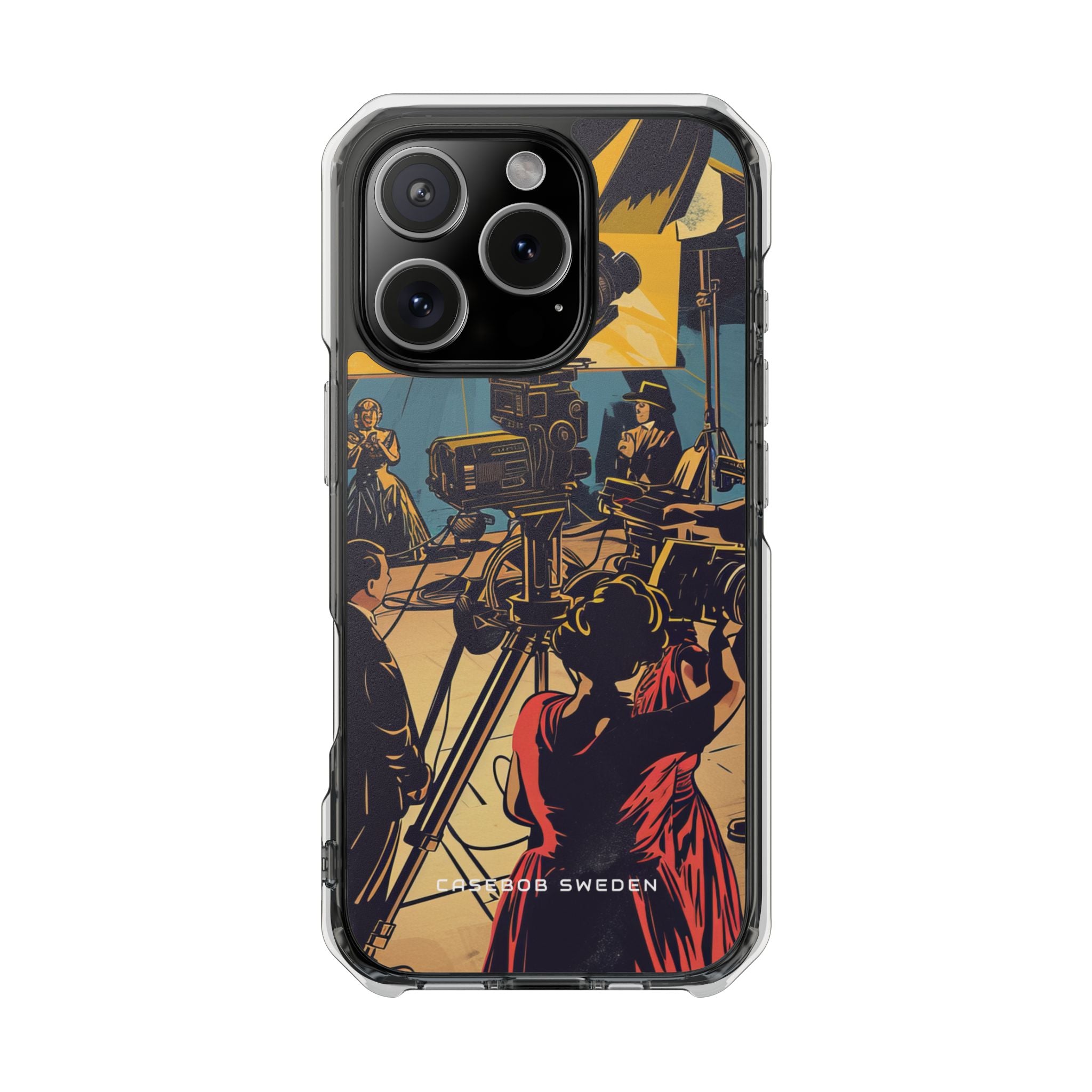 Golden Era Cinematic Spotlight iPhone 16 - Clear Impact Phone Case