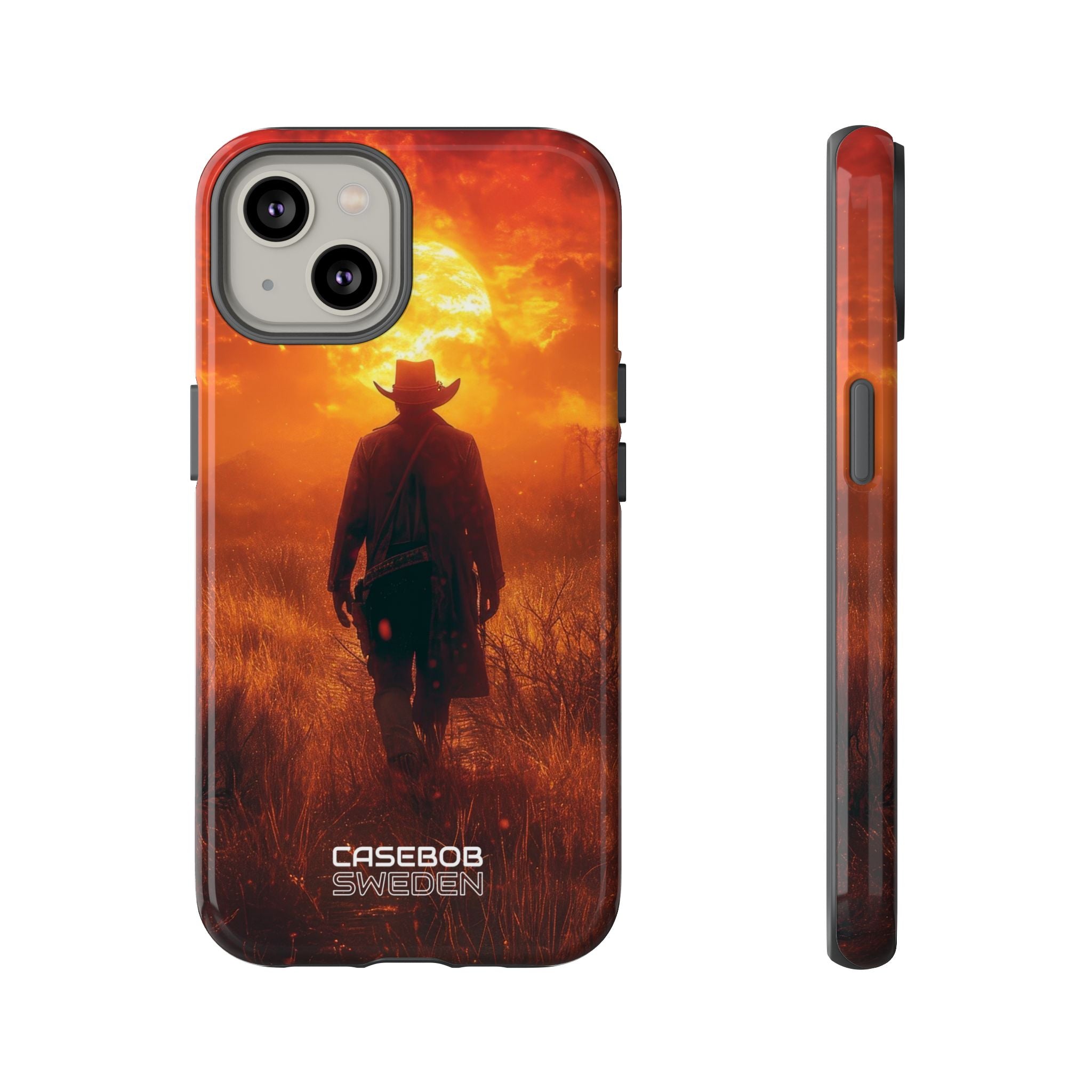 Fiery Sunset Cowboy iPhone 14 - Tough