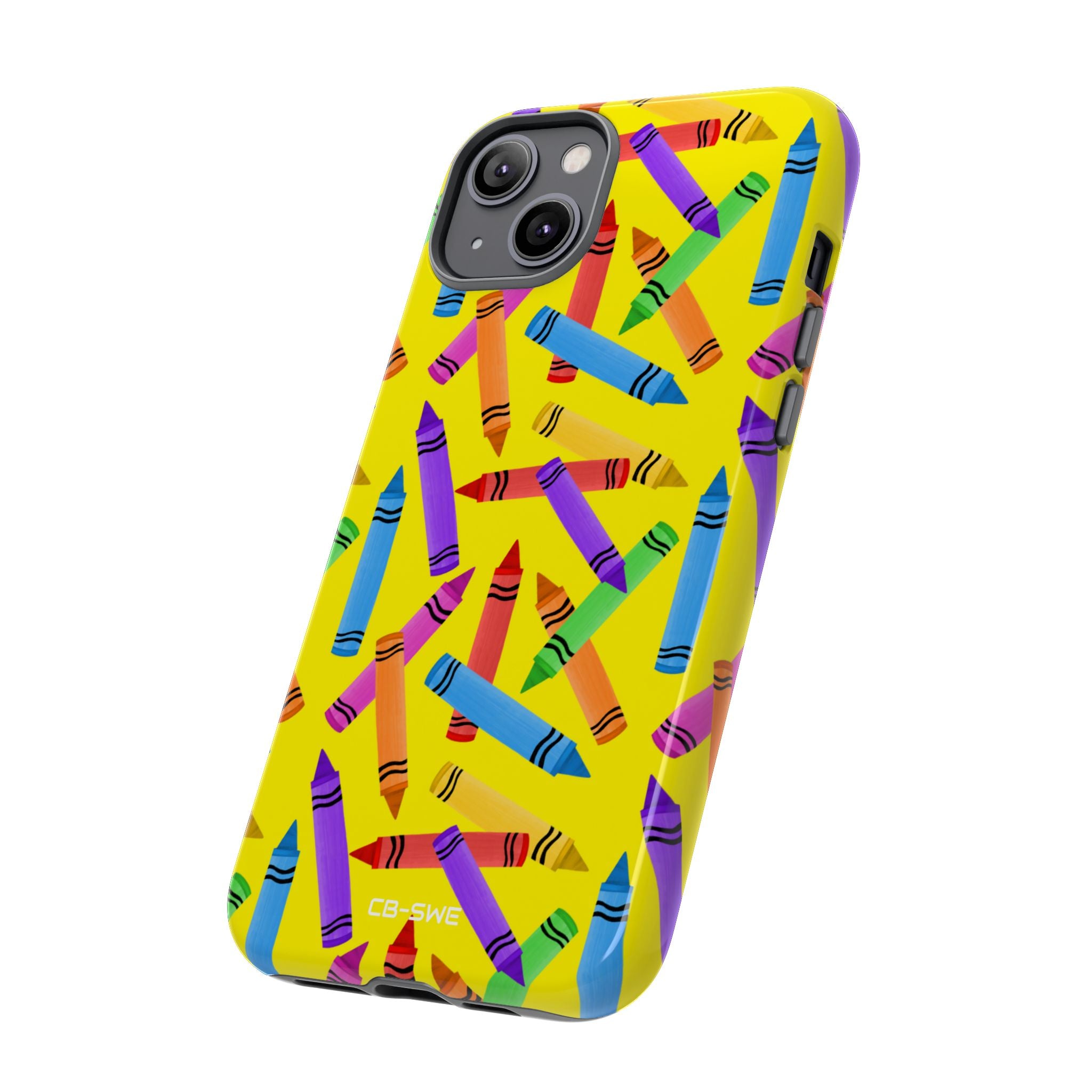 Crayons Scatter Playfully - iPhone Case
