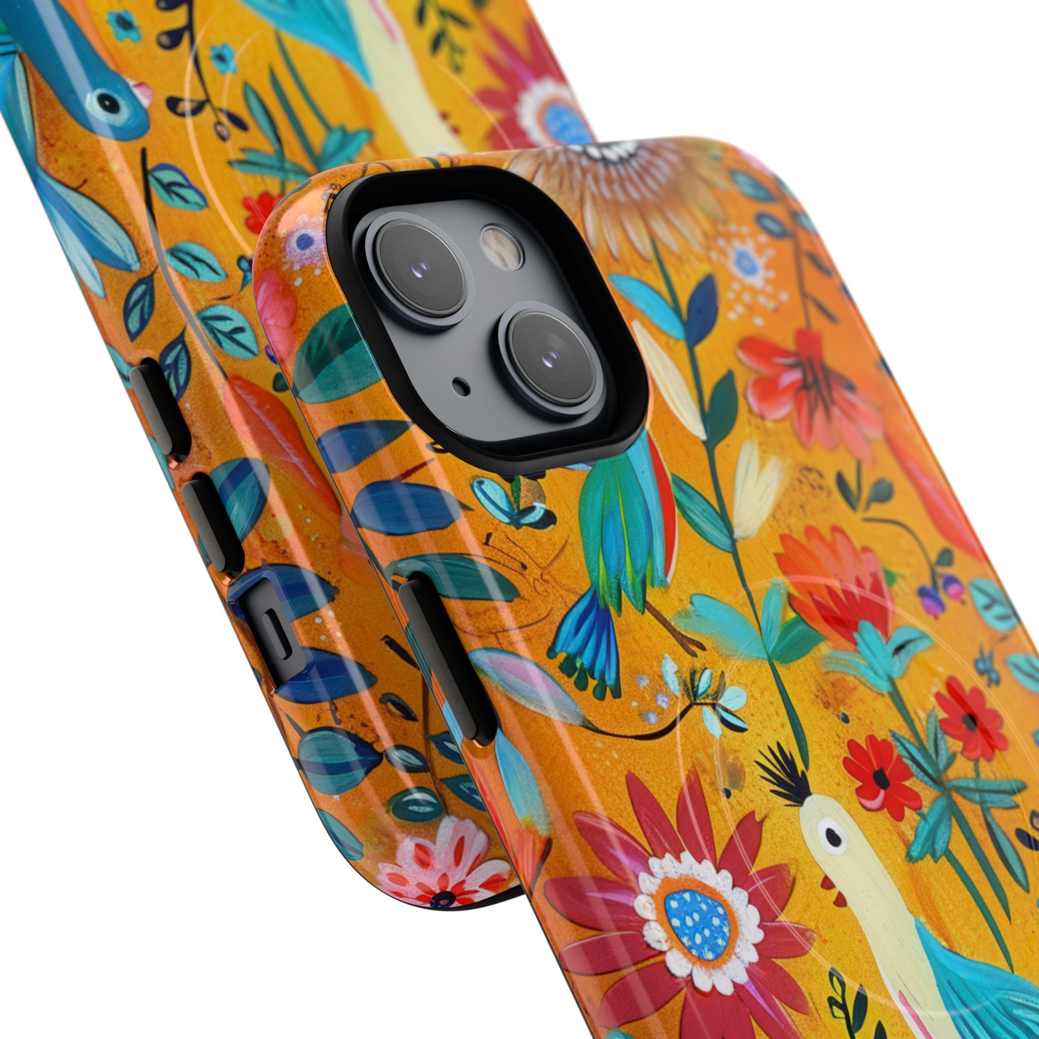 Colorful Birds Bloom iPhone 14 Plus Case - Tough+