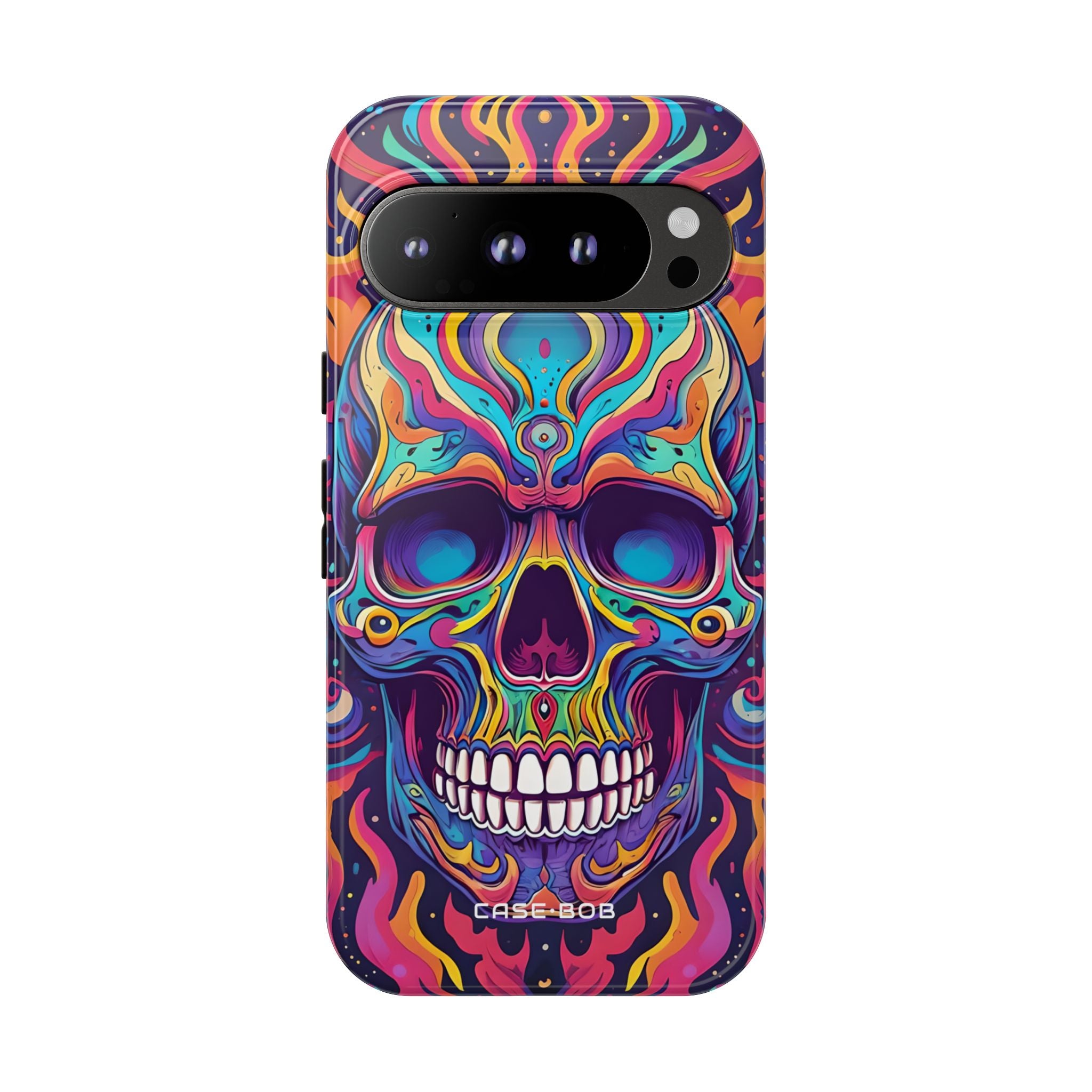 Flaming Skull Google Pixel 9 Pro Case - Tough