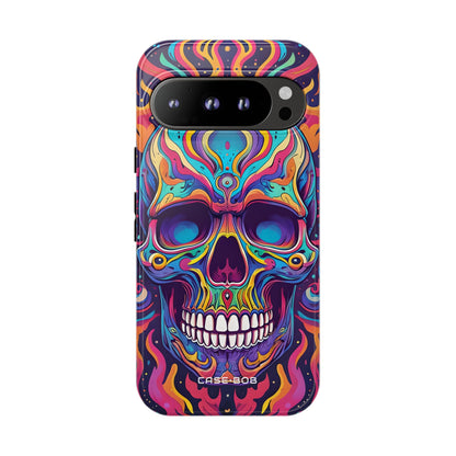 Flaming Skull Google Pixel 9 Pro Case - Tough