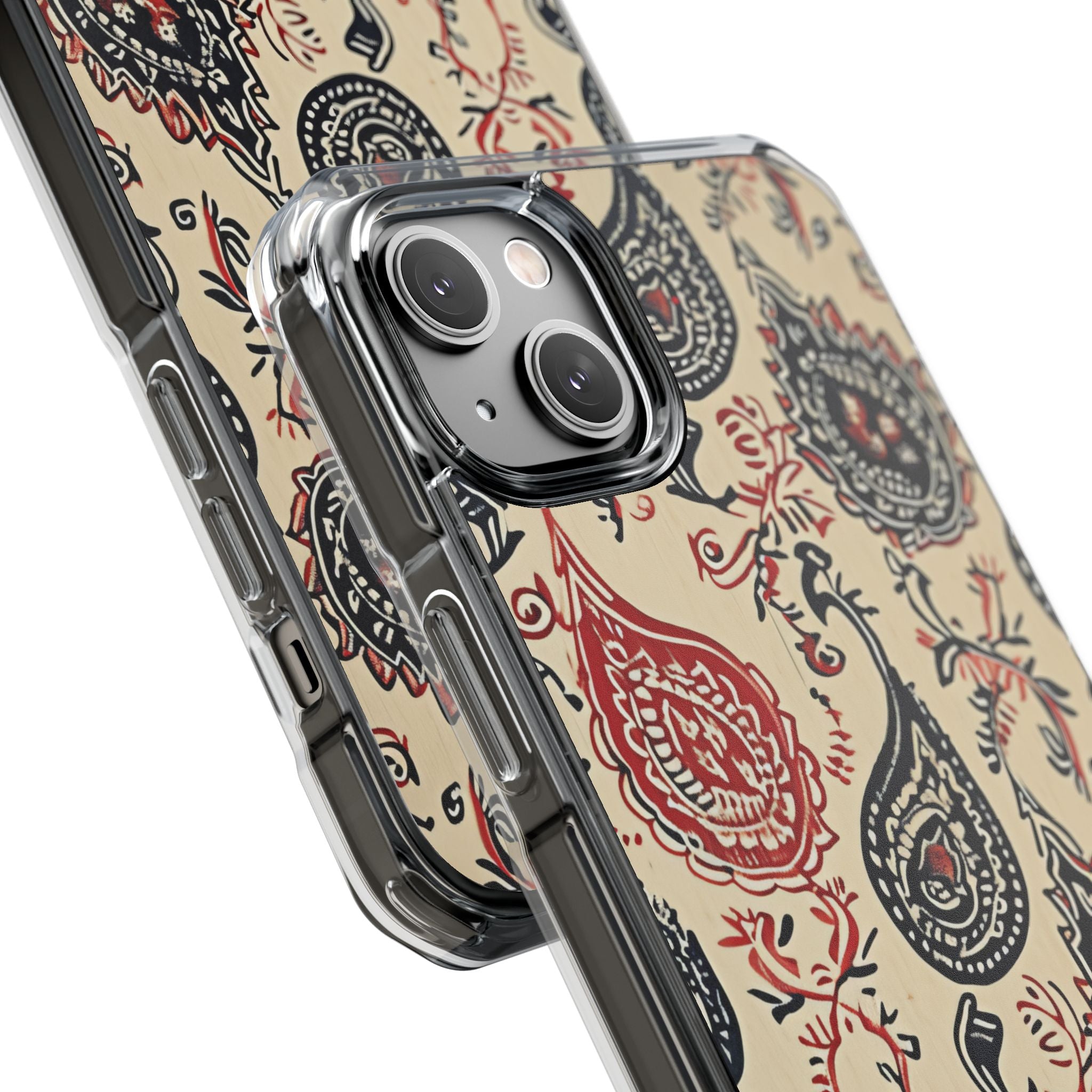 Vintage Paisley Elegance iPhone 14 - Clear Impact Phone Case