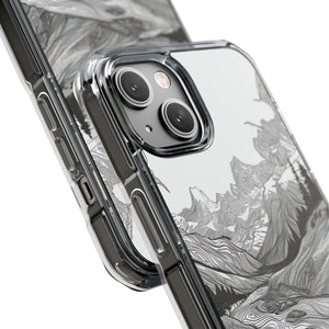 Monochrome Serenity - Phone Case for iPhone (Clear Impact - Magnetic)