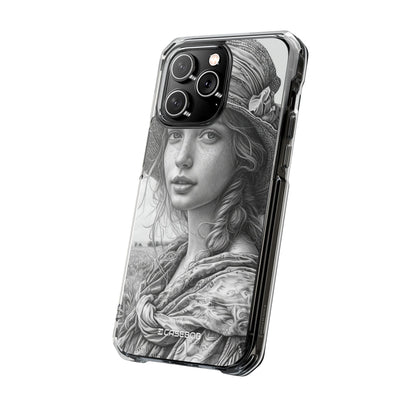 Serene Sketch Portrait - Phone Case for iPhone