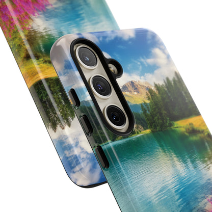 Azure Alpine Lake Phone Case - Protective Phone Case