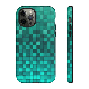 Teal Tones Mosaic - Protective Phone Case