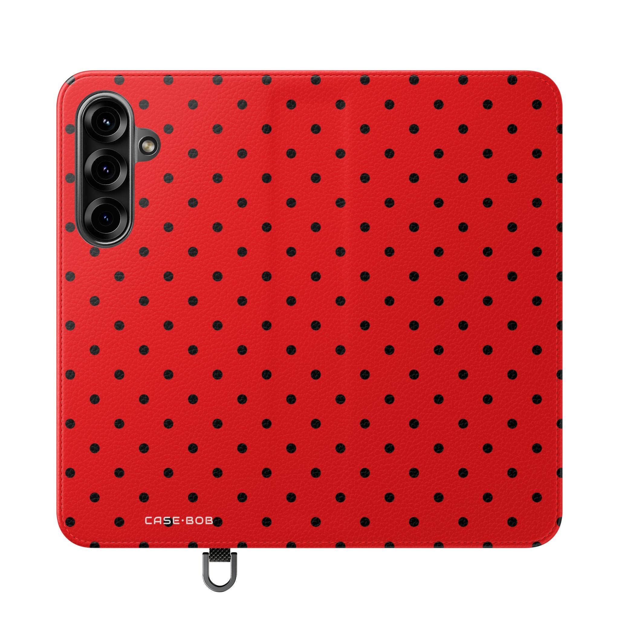 Black Dot Grid - Samsung S25+ Case - Wallet