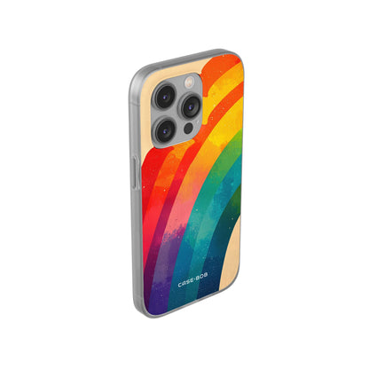 Textured Rainbow Arc iPhone 14 Pro Case - Soft