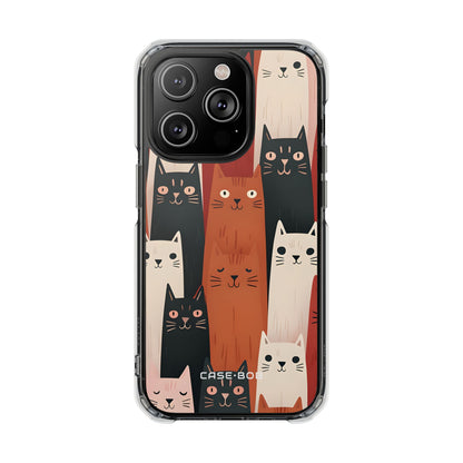 Elongated Cats Black iPhone 14 Pro Case - Impact