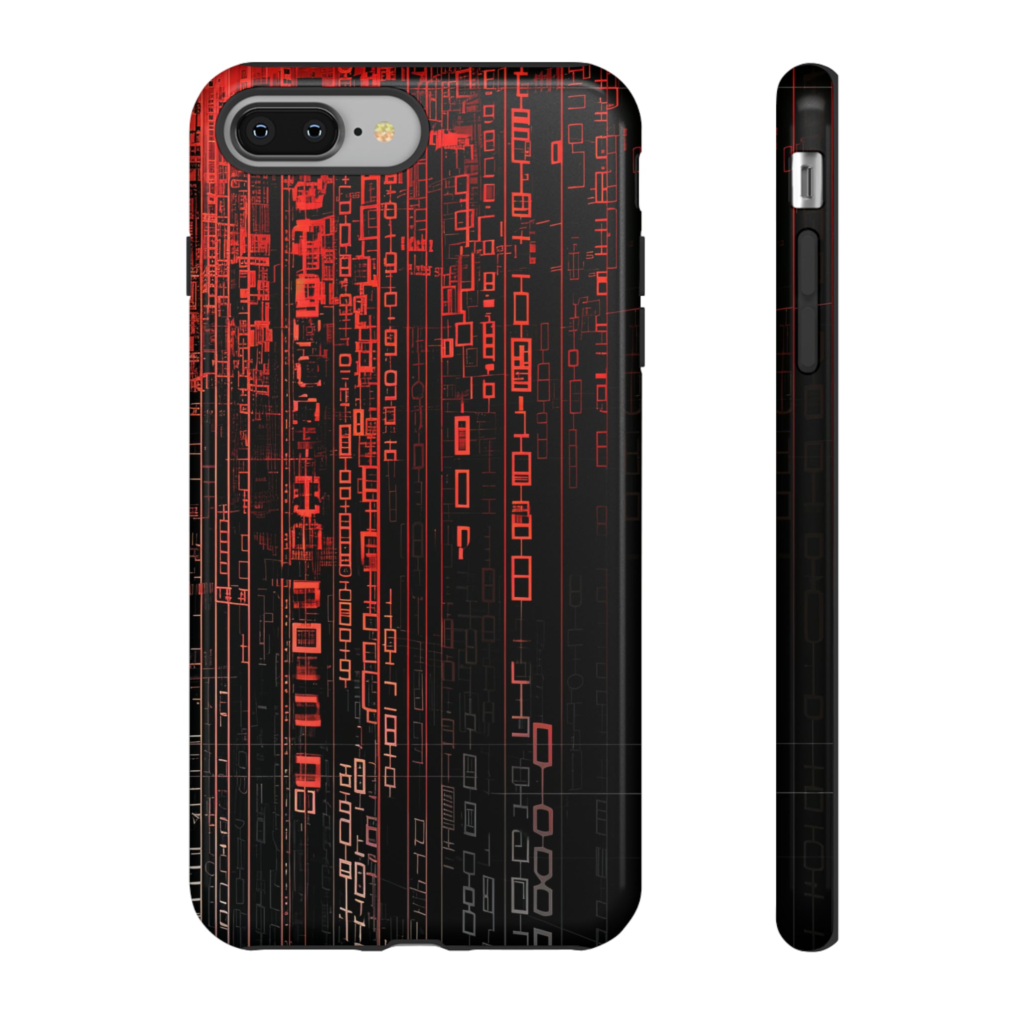 Digital Shield: Red Gradient - Protective Phone Case