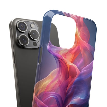 Violet Orange Flow - Slim iPhone 15 Phone Case