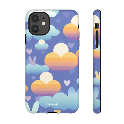 Bunnies Dance Among Clouds - iPhone Case