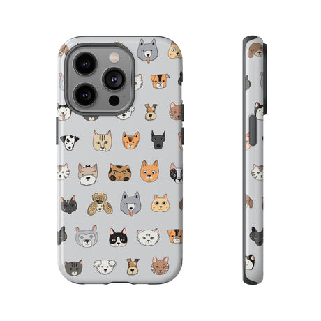 Cats n Dogs Pattern iPhone Case (Protective) iPhone 14 Pro Glossy Phone Case