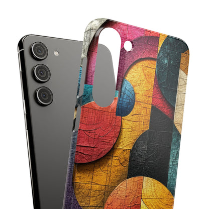 Vibrant Geometric Art - Slim Samsung S23 Phone Case