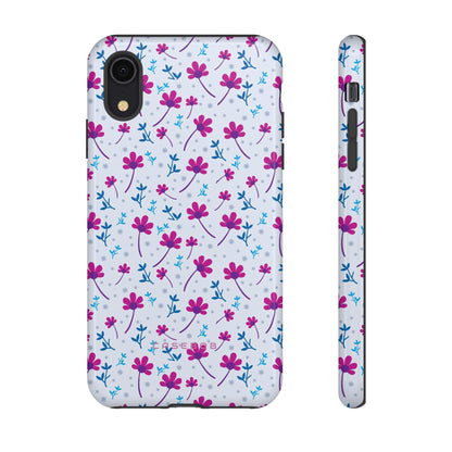 Purple Flower Pattern - Protective Phone Case