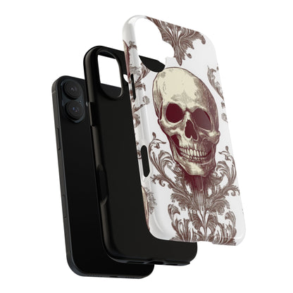 Gothic Skulls and Ornate Foliage iPhone 16 | Tough+ Phone Case