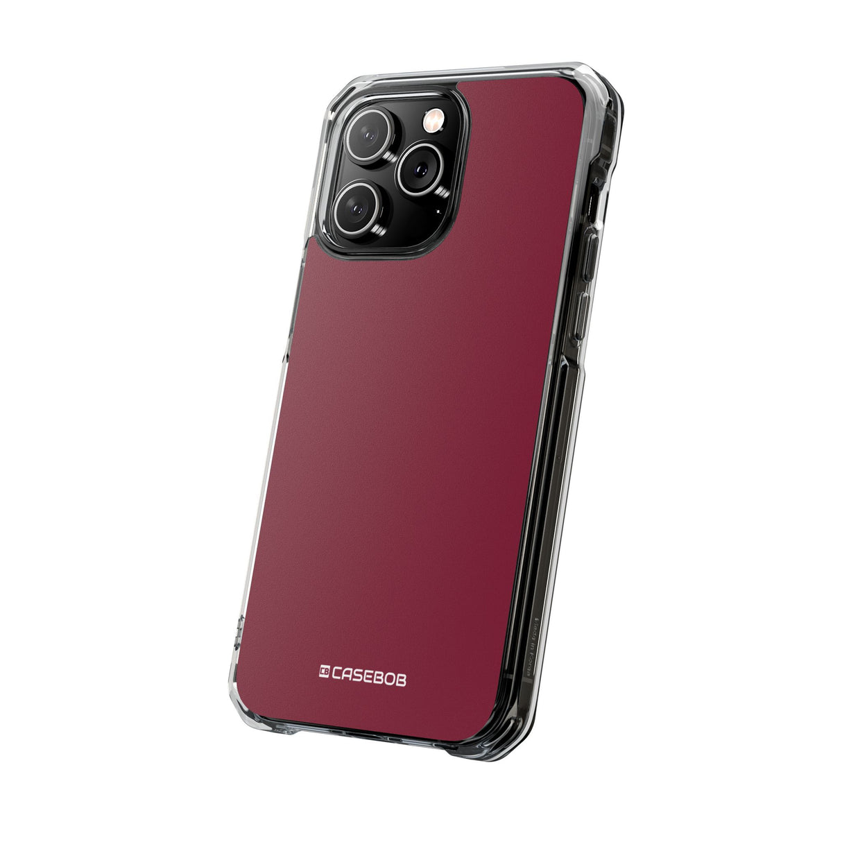 Claret Red | Phone Case for iPhone (Clear Impact Case - Magnetic)