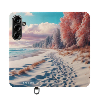 Snowy Footprints - Samsung S25 Case - Wallet