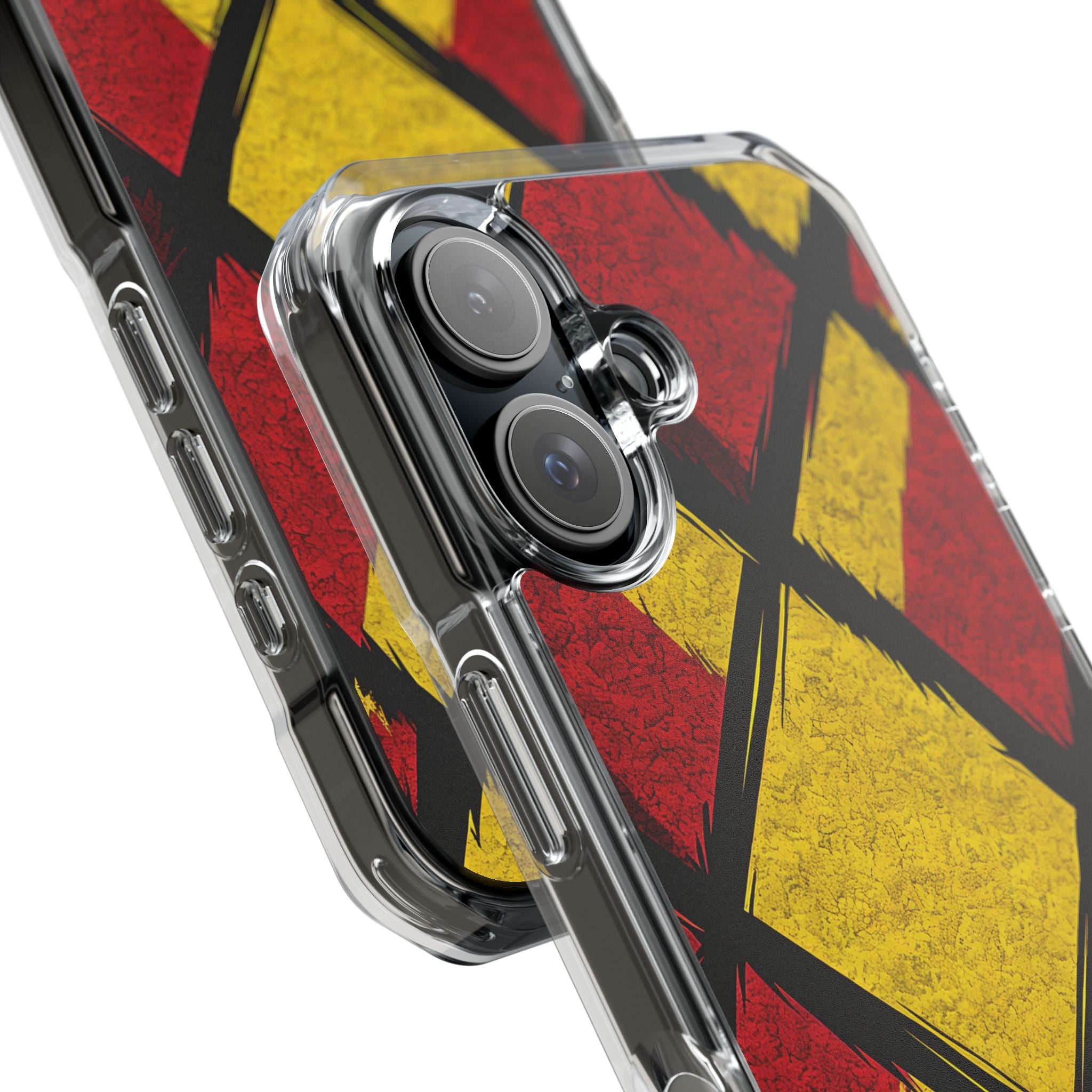 Cracked Diamond Grid iPhone 15 Case - Impact