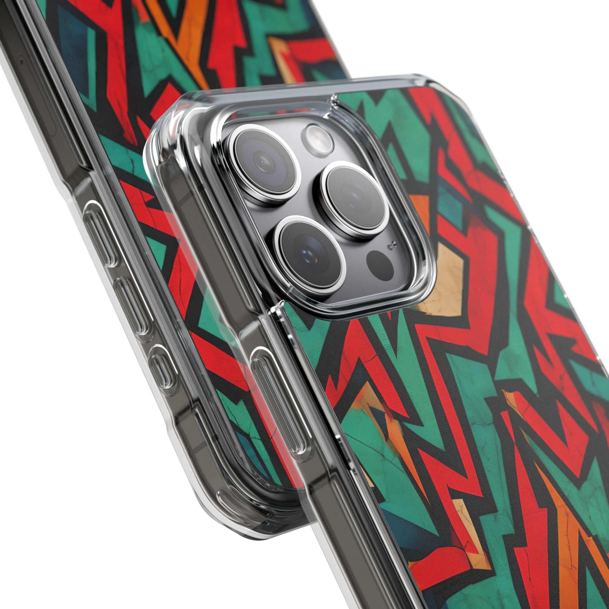 Vivid Geometry Dance iPhone Case - Impact
