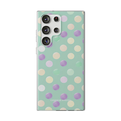 Pastel Polka Dots - Flexi Samsung S23 Phone Case