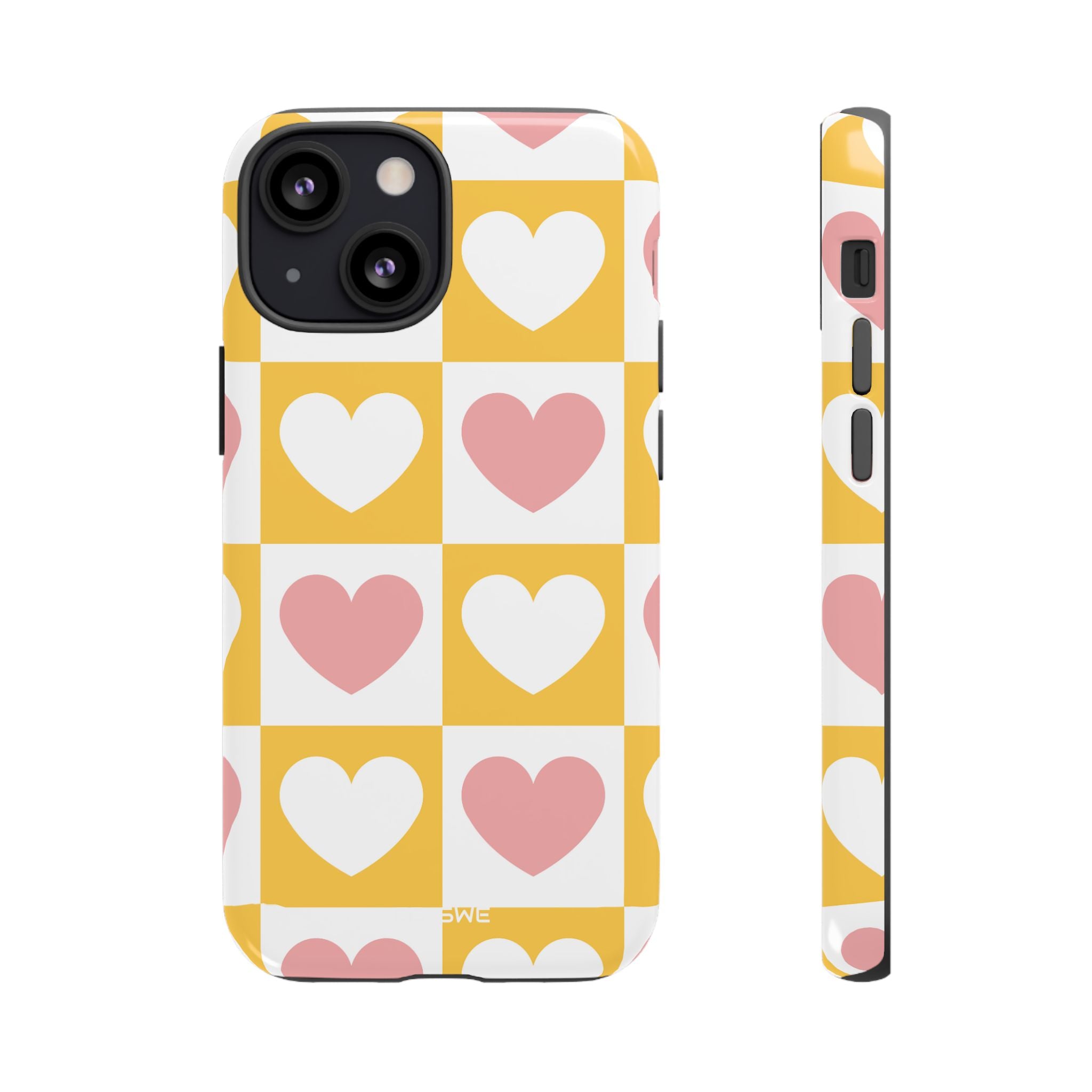 Heart Grid Harmony - iPhone Case